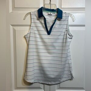 NWT Footjoy FJ Women’s Sleeveless Golf Shirt Size S Small Striped Top Tank